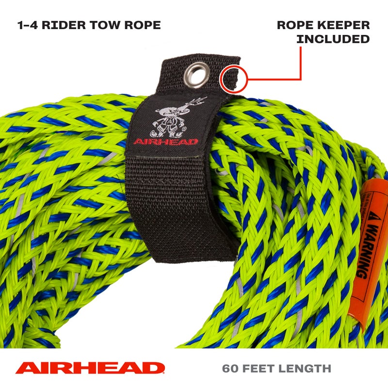 Airhead Reflective Tow Rope for 1-4 Rider Towable Tubes, 60-Feet - Image 2